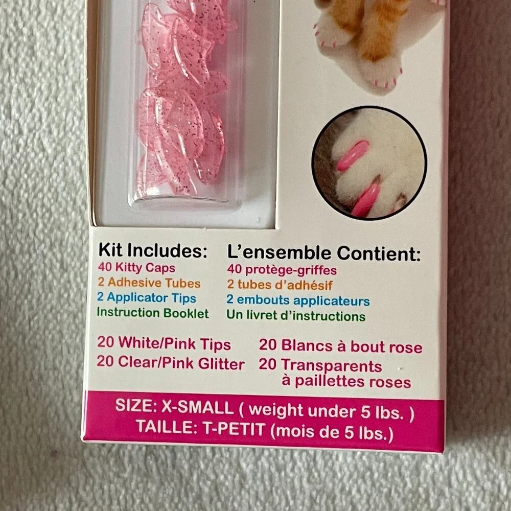 Kitty Caps, Nail Covers, XS size, 6 Packs